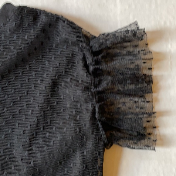 TEN SIXTY SHERMAN GIRLS Black Lace Top Size S - Picture 4 of 10